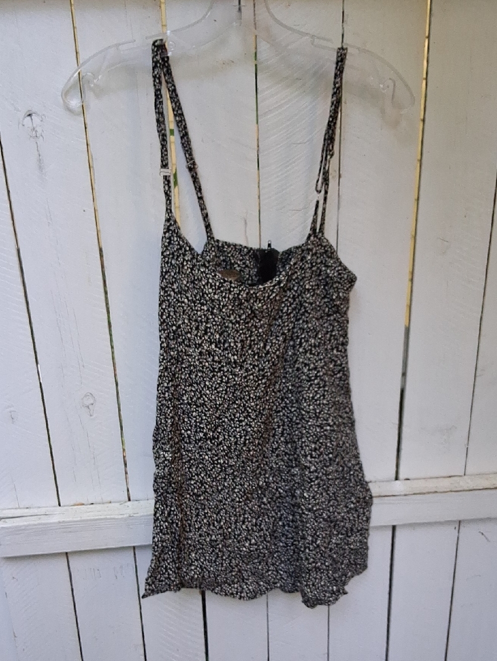 Floral Print Black Spaghetti Strap Cami Top